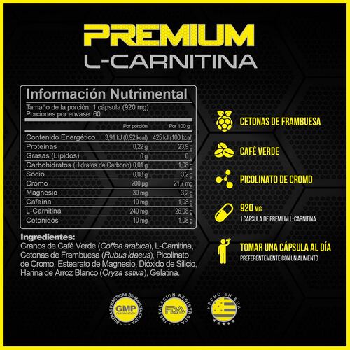 L-Carnitina Premium 60 caps Forzagen