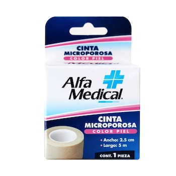Cinta Adhesiva Transparente Alfa Medical 2.5cm x 5m, 1 pz.
