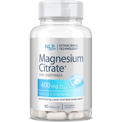 Suplemento Alimenticio Citrato de Magnesio 90 caps Nlb