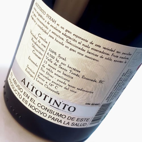 Altotinto Syrah 70 ML