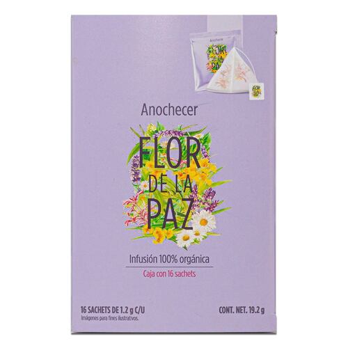 Té Flor de la Paz Anochecer caja 16 sachets