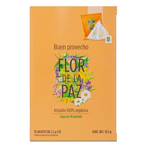 Té Flor de la Paz Buen Provecho caja 16 sachets