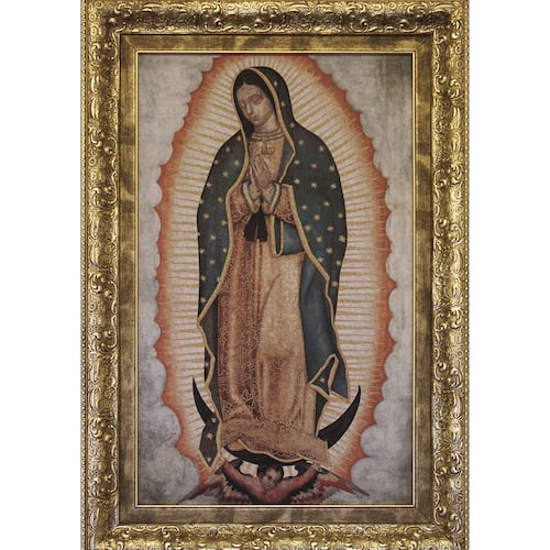 Cuadro virgen de Guadalupe 58.3 x 40.9 cm. Marco de 7 cm