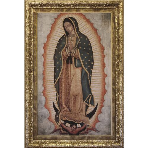 Cuadro virgen de Guadalupe 78.3 x 53.3 cm. Marco de 7 cm