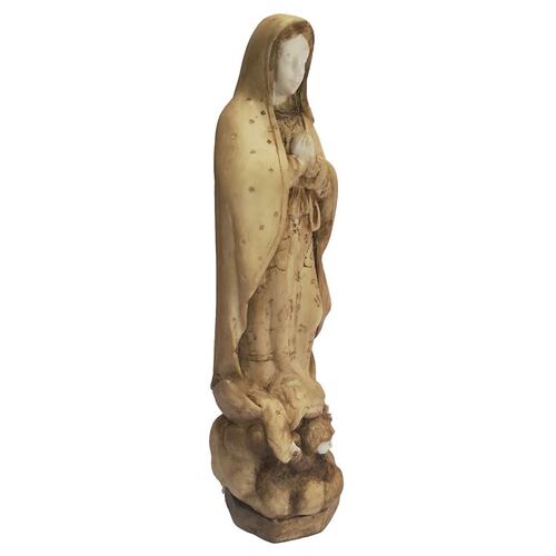 Estatuilla mármol virgen de Guadalupe