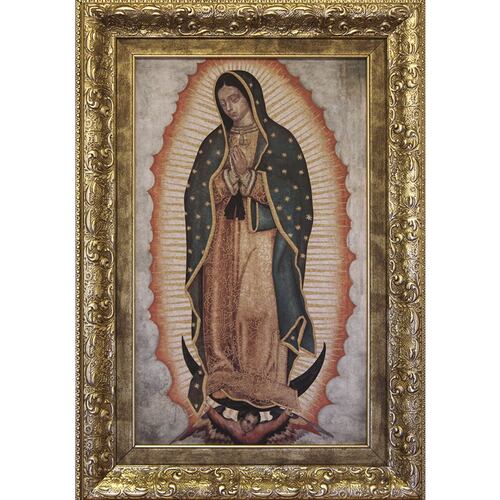 Cuadro virgen de Guadalupe 48.3 x 34.7 cm. Marco de 7 cm