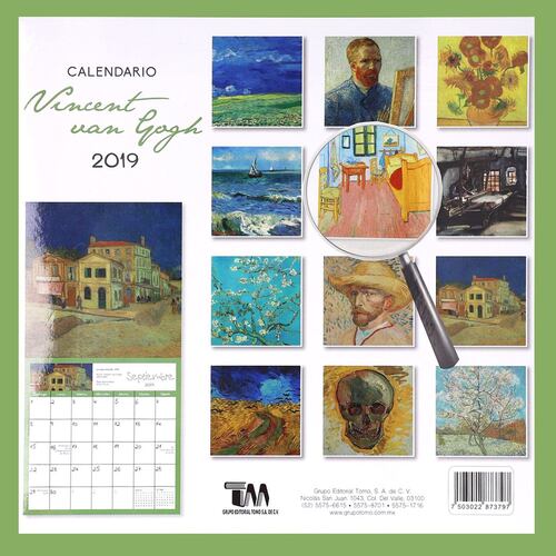 Calendario 2019  Vincent Van Gogh