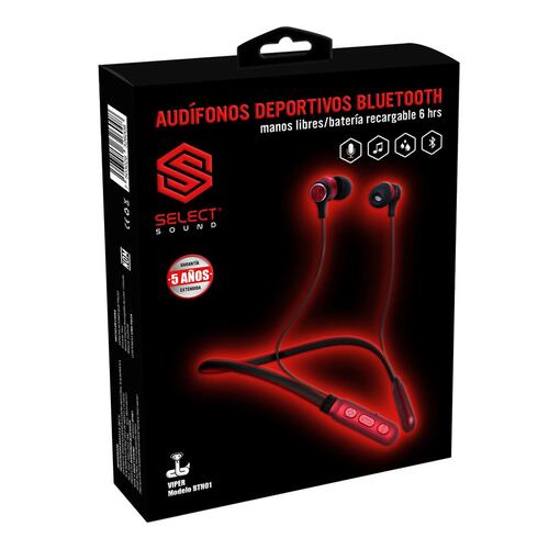 Audífonos Select Sound Viper Bluetooth Rojos