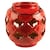 Candil esférico de cerámica color rojo
