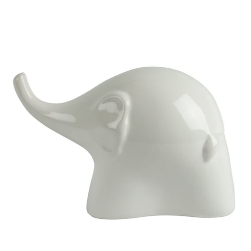 Elefante de cerámica trompa mediano