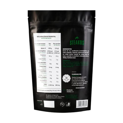 Carne Seca Sabor Jalapeño Steakos 90g