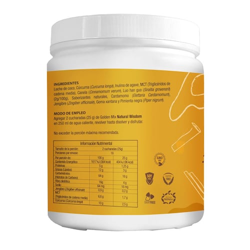 Golden Mix 400g Natural Wisdom Suplemento Alimenticio