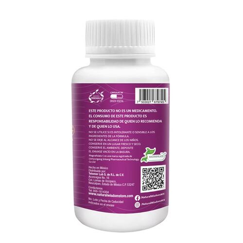 Folato 60 Caps Natural Wisdom Suplemento Alimenticio