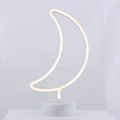 Lámpara de led neón figura luna