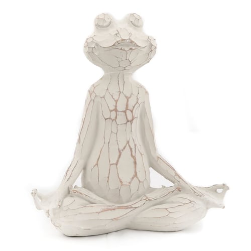 Figura decorativa rana meditando