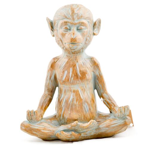 Figura decorativa mono meditación