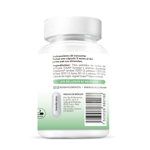 Enzimas Digezyme + Prebióticos 90 Cápsulas