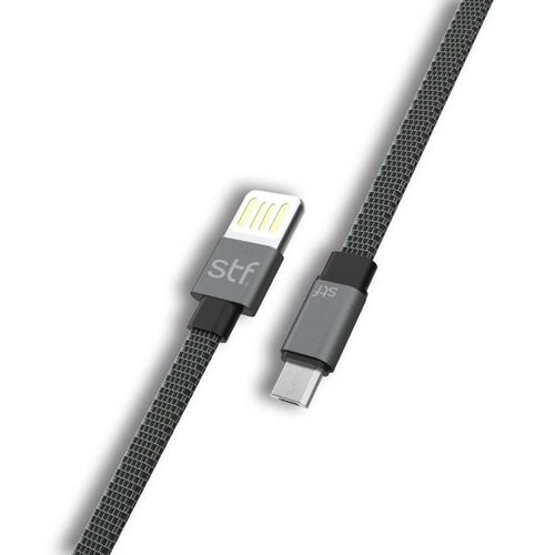 Cable USB Micro USB Carga Ultra Rápida 1M Gris Negro