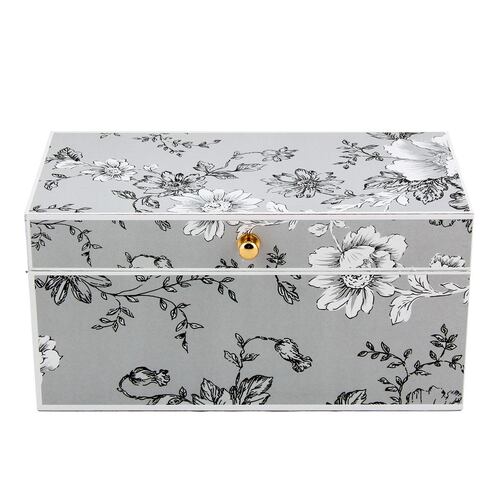 Caja decorativa de madera color blanco