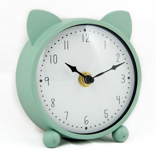 Reloj redondo de metal color menta