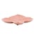 Plato de cerámica hoja color rosa