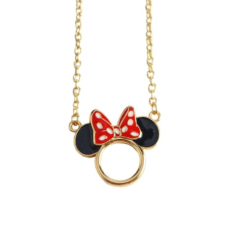 Collar Dorado Silueta Minnie Disney