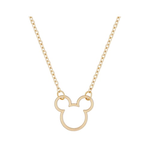 Collar Dorado Silueta Mickey Disney