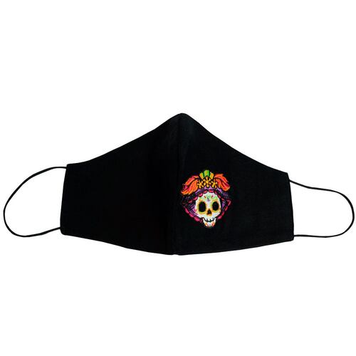 Cubrebocas negro catrina