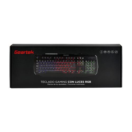 Teclado Gaming con Luz RGB Geartek