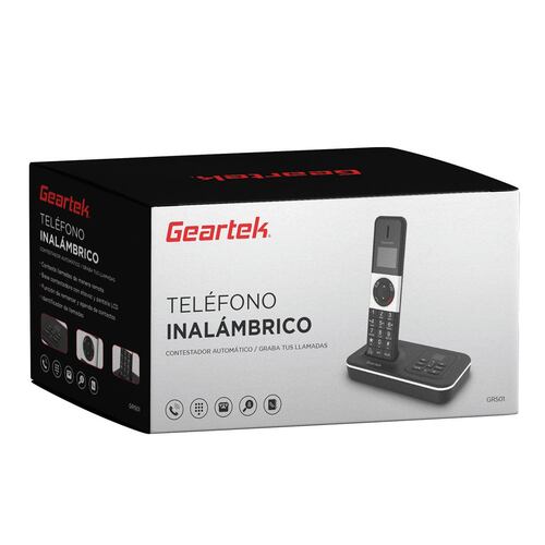 Teléfono Inalámbrico Geartek GR501 Negro