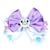 Moño Minnie De Satín Estampado Glitter Con Botón De Resina De Disney