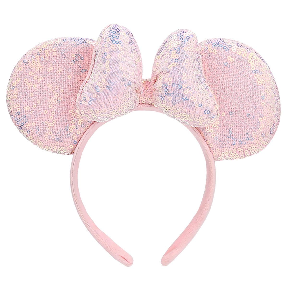 OREJAS MINNIE DE TERCIOPELO CON MOÑO OR24