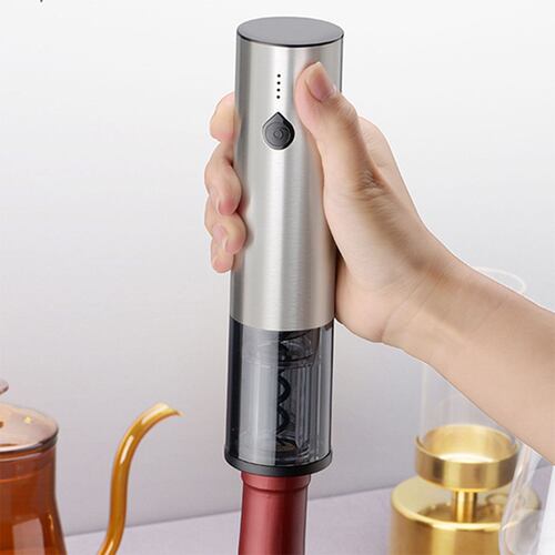Kit de sacacorchos eléctrico para vino Zeta Dst10 Silver