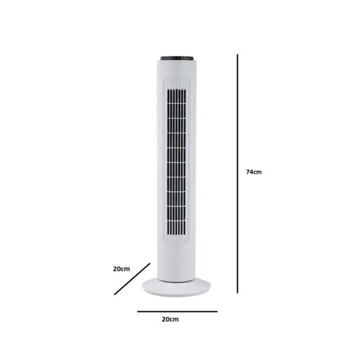 Combo ventiladores de torre Blue Fan 16" Y 29" blanco