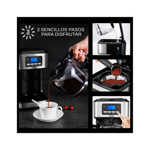 Máquina de café Pequeña máquina de té de goteo Hogar Eléctrica Portátil  Multifunción Máquina de café de elaboración de cerveza Rosa