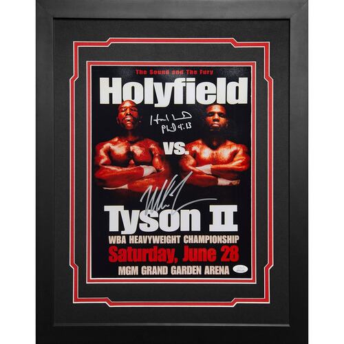 Foto Autografiada M Tyson & Evander Hol 11X14