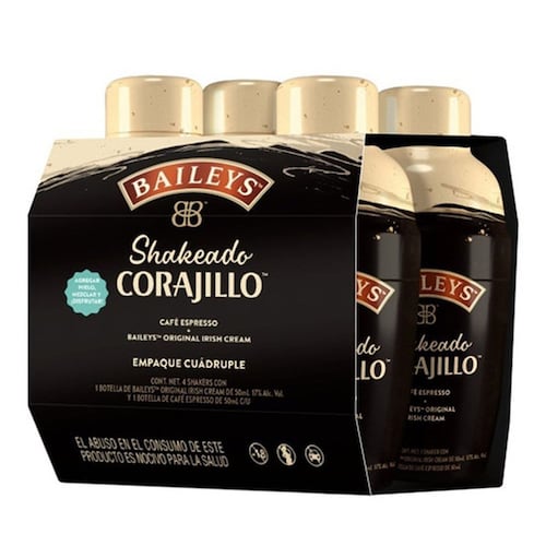 Baileys shakeado corajillo 4 pack 400 ml c/u autentico corajillo