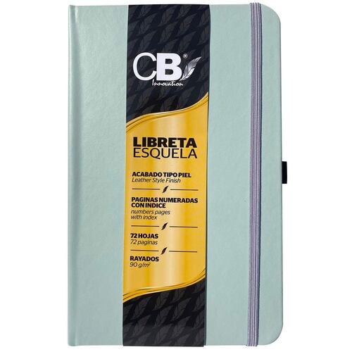 Libreta Esquela Acabado Curpiel Verde Tiffany CBI