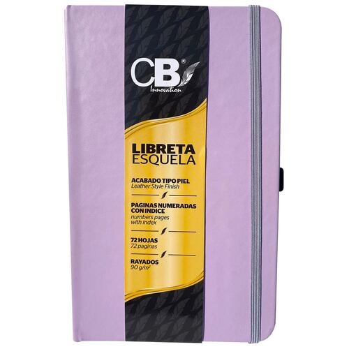 Libreta Esquela Acabado Curpiel Lavanda CBI