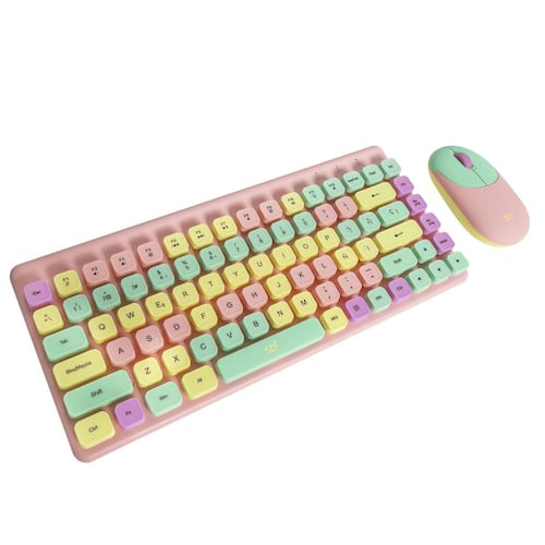 Bundle inálambrico teclado + mouse sweet rosa