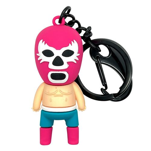 Llavero 3d máscara rosa
