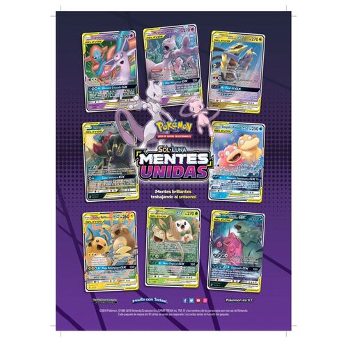 Pokémon coleccionador + 2 mini sobres mentes unidas