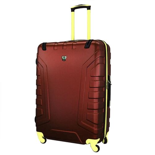 Swiss Travel TERRA,Maleta ABS 20" ROJA, Alta resistencia , 4 ruedas, trolley ajustable, forro interior de lujo