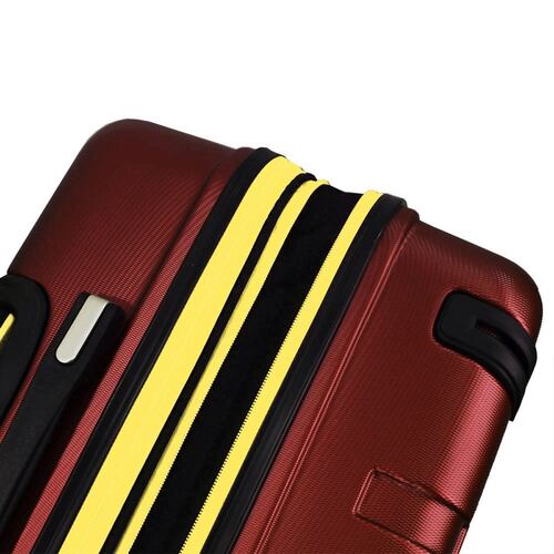 Swiss Travel TERRA,Maleta ABS 20" ROJA, Alta resistencia , 4 ruedas, trolley ajustable, forro interior de lujo