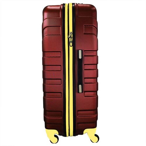 Swiss Travel TERRA,Maleta ABS 20" ROJA, Alta resistencia , 4 ruedas, trolley ajustable, forro interior de lujo