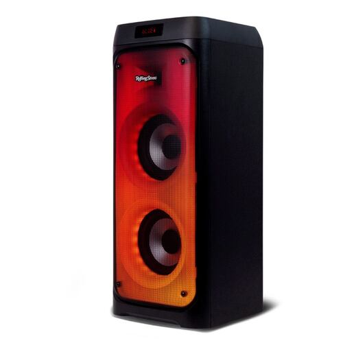 Bocina Rolling Stone Woodstock con full panel LED multicolor