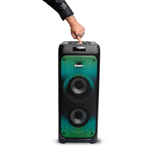 Bocina Rolling Stone Woodstock con full panel LED multicolor
