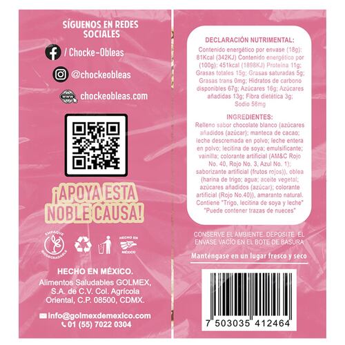 Mini Chocke Oblea Pink Velvet
