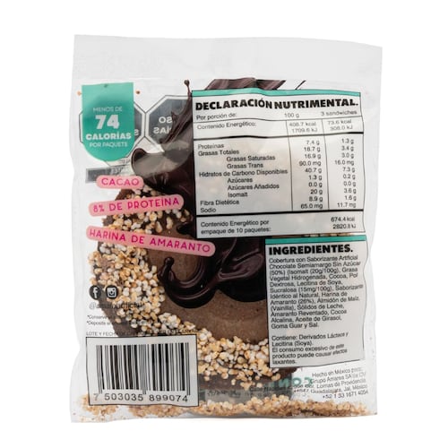 Oblea Rellena Sabor Chocolate con Leche Amarea