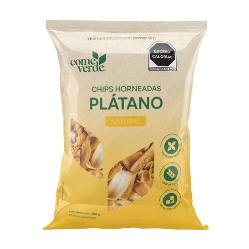 Chips platano natural come verde
